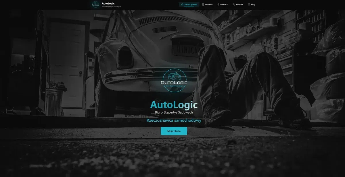 Strona AutoLogic – zrzut ekranu realizacji KreativSEO